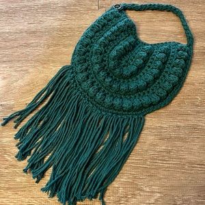 Boho Baby Bib with Fringe